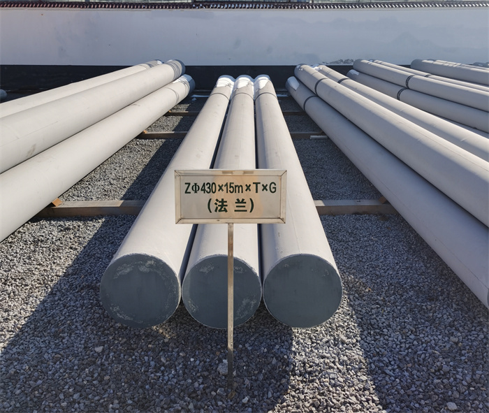 蓟州430×15米×T×G法兰水泥杆